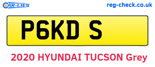 P6KDS are the vehicle registration plates.