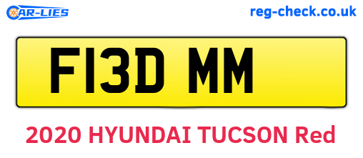 F13DMM are the vehicle registration plates.