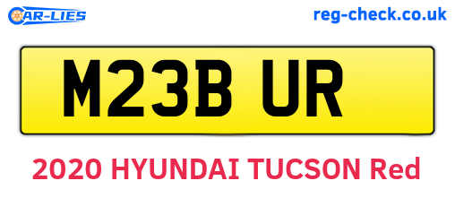 M23BUR are the vehicle registration plates.