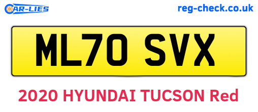 ML70SVX are the vehicle registration plates.