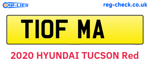 T10FMA are the vehicle registration plates.