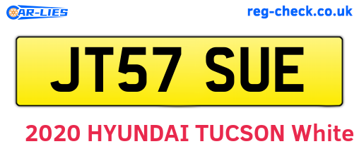 JT57SUE are the vehicle registration plates.
