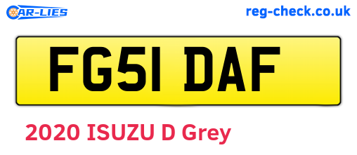 FG51DAF are the vehicle registration plates.