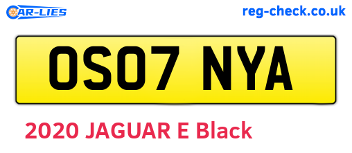 OS07NYA are the vehicle registration plates.