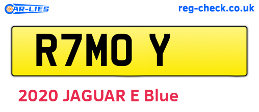 R7MOY are the vehicle registration plates.
