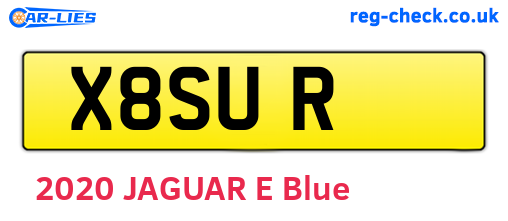 X8SUR are the vehicle registration plates.
