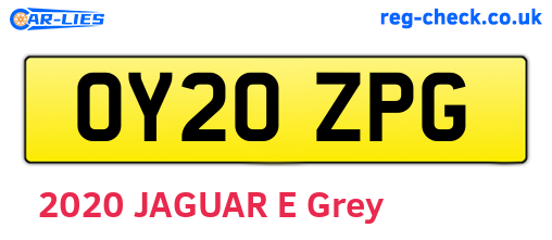 OY20ZPG are the vehicle registration plates.