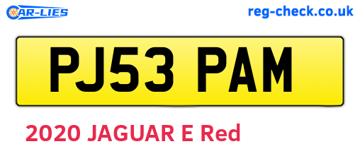 PJ53PAM are the vehicle registration plates.