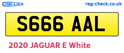 S666AAL are the vehicle registration plates.