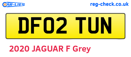 DF02TUN are the vehicle registration plates.