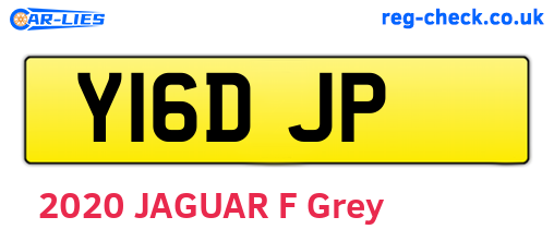 Y16DJP are the vehicle registration plates.
