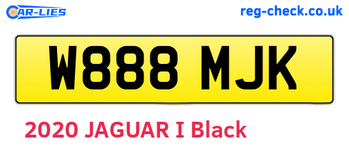 W888MJK are the vehicle registration plates.