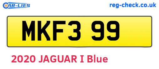 MKF399 are the vehicle registration plates.