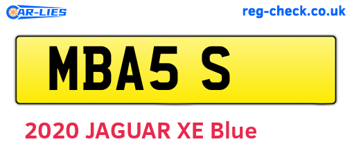 MBA5S are the vehicle registration plates.