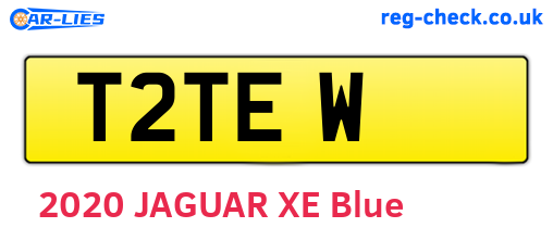 T2TEW are the vehicle registration plates.