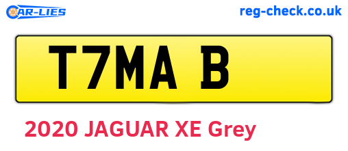 T7MAB are the vehicle registration plates.