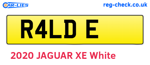 R4LDE are the vehicle registration plates.