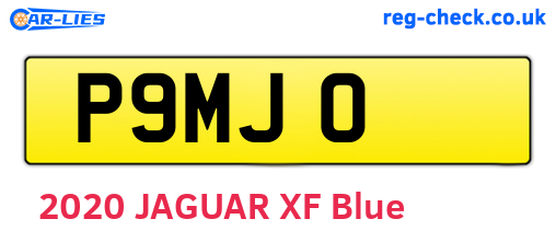 P9MJO are the vehicle registration plates.