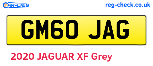 GM60JAG are the vehicle registration plates.