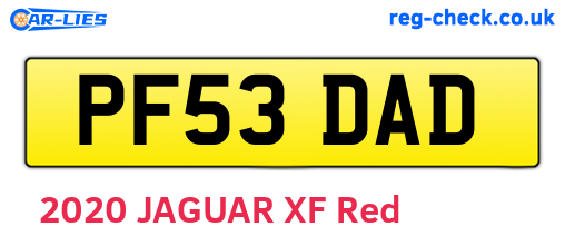 PF53DAD are the vehicle registration plates.