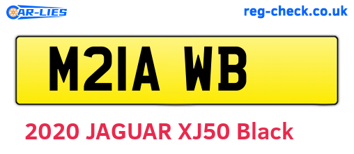 M21AWB are the vehicle registration plates.