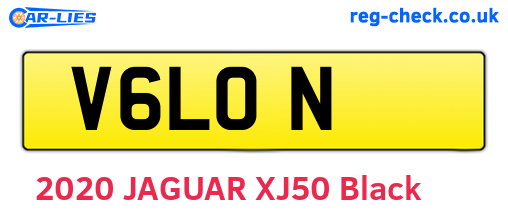 V6LON are the vehicle registration plates.