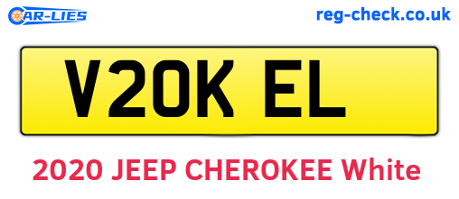 V20KEL are the vehicle registration plates.