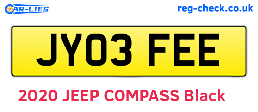 JY03FEE are the vehicle registration plates.