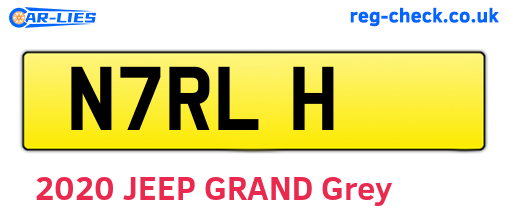 N7RLH are the vehicle registration plates.