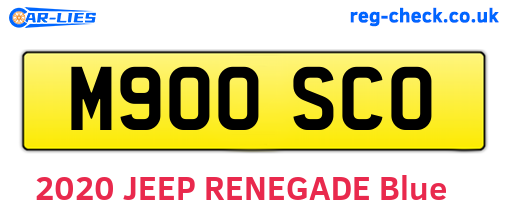 M900SCO are the vehicle registration plates.