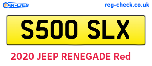 S500SLX are the vehicle registration plates.