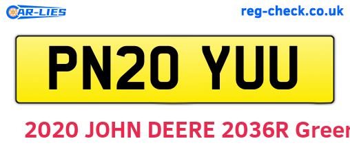 PN20YUU are the vehicle registration plates.