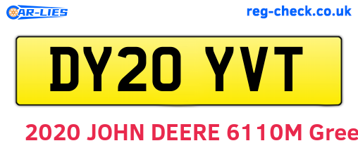 DY20YVT are the vehicle registration plates.