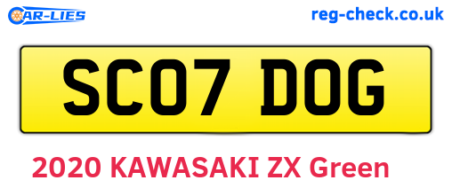 SC07DOG are the vehicle registration plates.