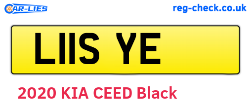 L11SYE are the vehicle registration plates.