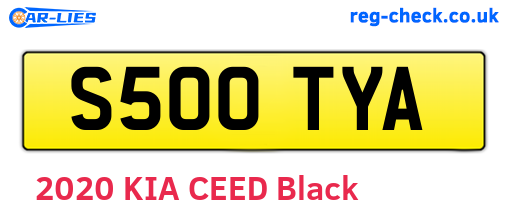 S500TYA are the vehicle registration plates.