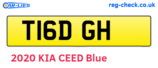 T16DGH are the vehicle registration plates.