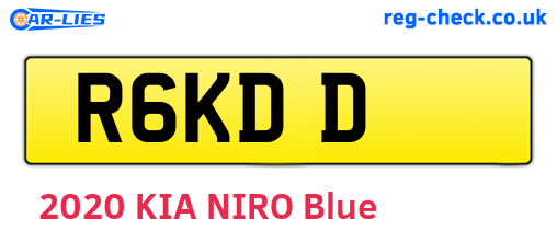 R6KDD are the vehicle registration plates.
