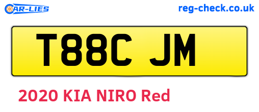 T88CJM are the vehicle registration plates.