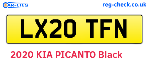 LX20TFN are the vehicle registration plates.