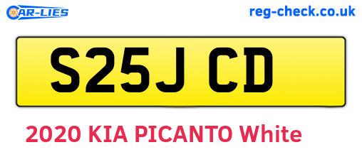 S25JCD are the vehicle registration plates.