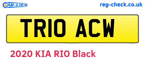 TR10ACW are the vehicle registration plates.