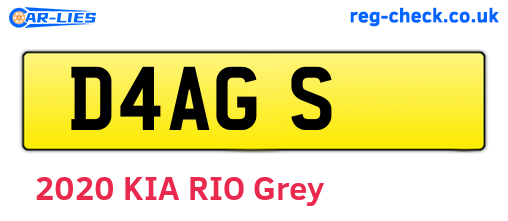 D4AGS are the vehicle registration plates.