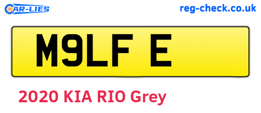 M9LFE are the vehicle registration plates.