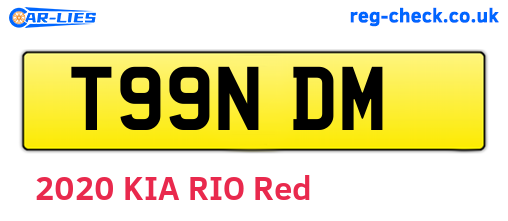 T99NDM are the vehicle registration plates.