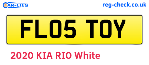 FL05TOY are the vehicle registration plates.