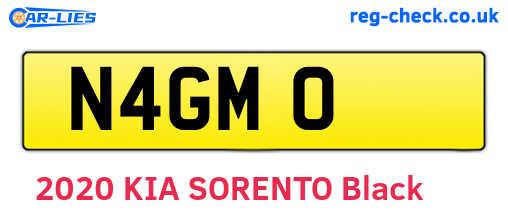 N4GMO are the vehicle registration plates.