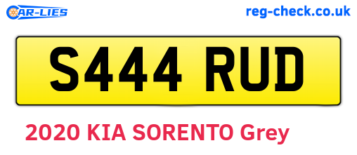 S444RUD are the vehicle registration plates.