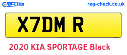 X7DMR are the vehicle registration plates.