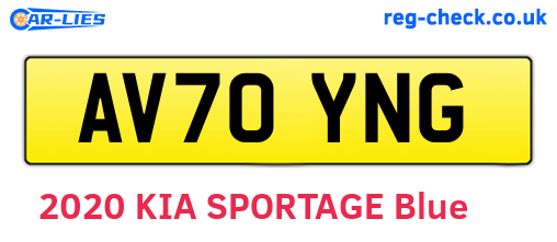 AV70YNG are the vehicle registration plates.